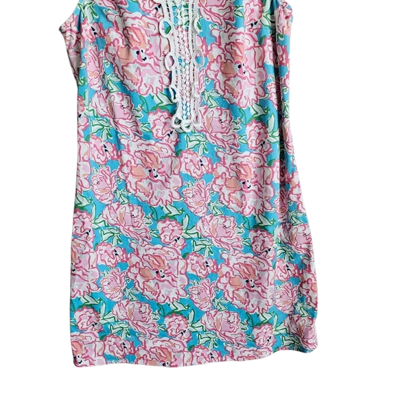 Mud Pie Colorful Floral Cotton Preppy Sleeveless Dress Size Small - Picture 5 of 6